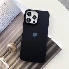 Candy Color Love Heart Phone Case Para iphone 14 13 12 Mini 11 Pro XS Max 8 7 Plus X XR SE 2 3 Silicone Soft TPU Back Cover, Black, For iphone 11