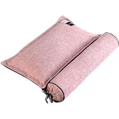 Travesseiro de pescoço de trigo sarraceno, travesseiro de pescoço de cilindro de trigo sarraceno Travesseiro de reforço ajustável Suporte de pescoço cervical Alívio da dor no pescoço Respirável Sono f