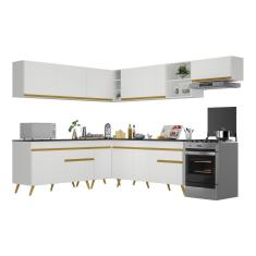 Armário de Cozinha Completa de Canto Veneza Multimóveis V2068