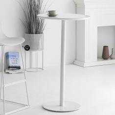 Mesa de bar de bistrô para base estável, mesa de coquetel circular para casa, escritório, sala de jantar e cozinha, mesa de café da manhã de metal