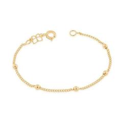 Pulseira banhado ouro 3x 24k 18k e 22k feminina infantil para bebe rom