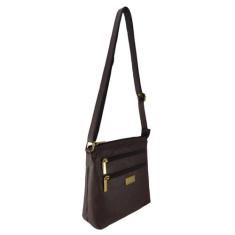 Bolsa Transversal Topgrife Couro Marrom