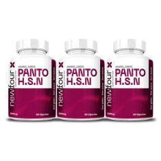 3x Panto H.S.N Biotina Zinco Selenio Vitaminas B1 B5 Vit E + Levedo 60