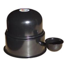 Bebedouro Para Cães E Gatos Em Alumínio Vida Mansa Preto 3l
