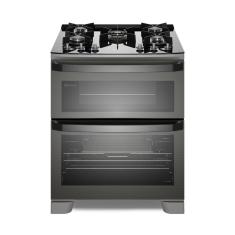 Fogão 5 bocas Electrolux Cinza Expert Função Air Fryer, 2 Fornos, Grill e Timer (FE5AD) 220V