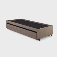 Bicama Box para Dois Colchões Solteiro Linho