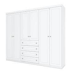 Guarda Roupa Casal Americano 6 Portas Branco hp – Henn