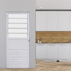 Porta de Alumínio Basculante 210x86cm Fortline Atlântica Branco