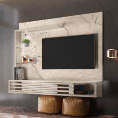 Painel Frizz Select para TV de até 50 polegadas - calacata / off white - Madetec