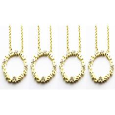 Colar Cordão Mandala Best Friends Amigas Folheado