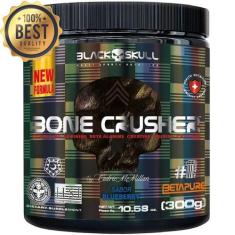Pré Treino Bone Crusher Black Skull 300g Pre Workout Caveira Preta, 30