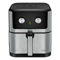 Fritadeira Elétrica Air Fryer Chrome Fry Elgin AFC80 8L 1900W, Inox, 1