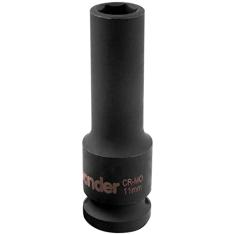 Soquete Sextavado de Impacto Longo Encaixe 1/2" 11mm Aço Cromo - Vonder