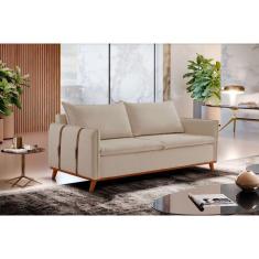 Sofá Fixo Living Argos 2,00m 03 Lugares Txr Palha