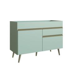 Balcão para Pia 120cm sem Tampo 2 Portas 1 Gaveta One Gralar Verde Bellagio