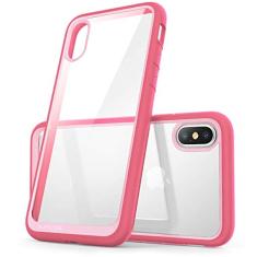 SUPCASE [Estilo unicórnio besouro estilo] Capa projetada para iPhone X, iPhone PP, Capa transparente protetora híbrida premium para Apple iPhone X 2017/iPhone XS versão 2018 (rosa)