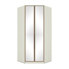 Guarda Roupa Canto Closet Modulado 2 Portas com Espelho Seletto Henn Areia HP / Jequitibá