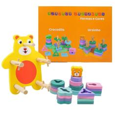 Brinquedo Educativo De Encaixe Urso 22 Peças - 159691