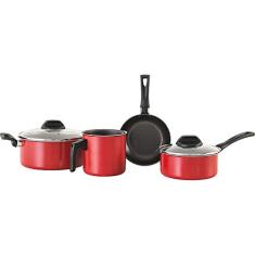 Jogo de Panelas 4 Peças Garlic, Vermelho, Brinox