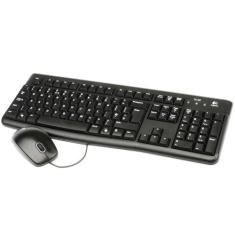 Teclado e Mouse Logitech MK120 USB Preto com Fio - Hinor, Preto