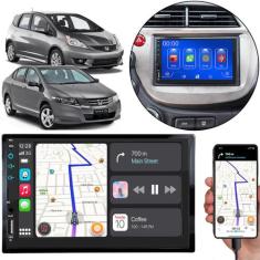 Multimídia 7 Polegadas Fit 2004 A 2012 City 2009 A 2014 Android-Auto M