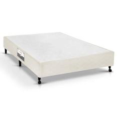 Cama Box Base Universal Viúva Poli Tecido Clean (128x188x23) - Castor