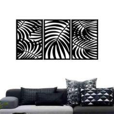 Quadro Decorativo Folhas 3Mm Vazado - Mdf - Decoarts