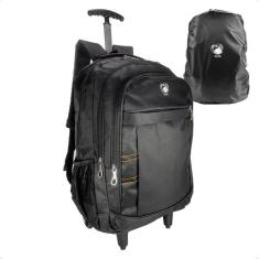 Bolsa De Rodinha Mochila De Carrinho Dilinx Masculina Preta, Preto