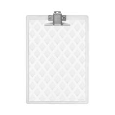 Prancheta Plástica Oficio Waleu com Prendedor Metal Cristal