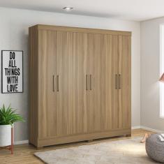 Guarda Roupa Casal 6 Portas Prático Demóbile Móveis Amendola
