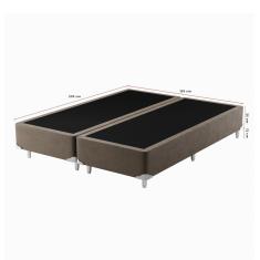Base Box King 193x203cm Marrom