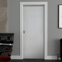 Kit Porta De Madeira 210x72cm Batente 14cm Lisa Primer Uniportas Branco