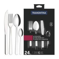 Faqueiro Malibu 24 Peças em Aço Inox Tramontina  - 23798046, Inox, 24 