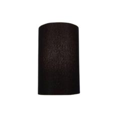 Arandela Meia Cana Md-2031 Cúpula Em Tecido 30-18x16cm Preto - Bivolt