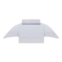 Buddemeyer Jogo de Cama Solteiro Cetim 300 Fios Bud Vision New Colors II 100% Algodão Penteado Prata 3 peças