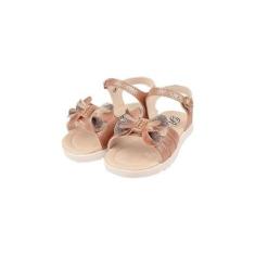 Sandália Papete Infantil Menina Laço Duplo Cobre-Feminino