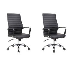 Conjunto com 2 Cadeiras de Escritório Diretor Cleaner 