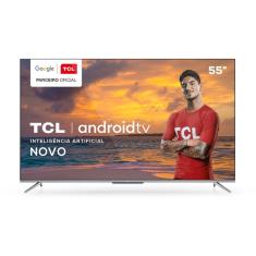 Smart TV Led 55” Tcl P715 4K Android UHD HDR com Wi-Fi e Bluetooth Integrados, Comando de voz à distância, Google Assistant