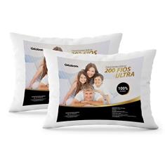 Travesseiro 100% Algodão Percal 200 Fios Ultra