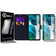 Capa Carteira + Pelicula De Vidro 3D compativel Moto G52 XT2221 6.6 - Cell In Power25