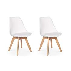 Conjunto 02 Cadeiras Eames Wood Leda Design - Branca