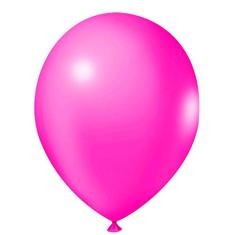 Balão de Látex Neon Rosa - 9 Polegadas - 25 Unidades