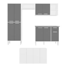 Cozinha Completa C/ Buffet/aparador Multimóveis Branca/preta