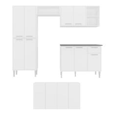 Cozinha Completa C/ Aparador Siena Multimóveis Branca