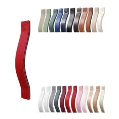 Kit com 12 Puxadores Hidden Gaveta Porta Móveis Armário Textura de Couro