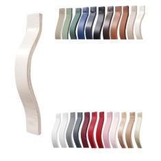 Kit com 12 Puxadores Hidden Gaveta Porta Móveis Armário Textura de Couro