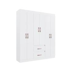 Guarda-roupas Solteiro 6 Portas e 2 Gavetas Multimóveis Cr35210 Branco