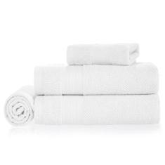 Jogo de Toalhas de Banho com 04 Peças Empire Branca - Karsten
