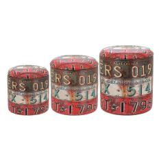 Banqueta Mdf Color 3 Peças Banco Decorativo Jardim Garden