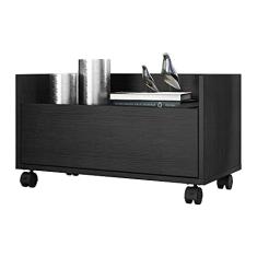 Mesa de Cabeceira 60 cm c/Rodízios Multimóveis Preta